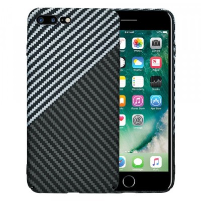 Husa pentru Apple iPhone 8 Plus / 7 Plus, Techsuit, Carbonite FiberShell, Gri foto