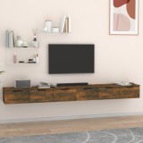 VidaXL Dulapuri perete 2 buc stejar afumat 102x30x20 cm lemn prelucrat