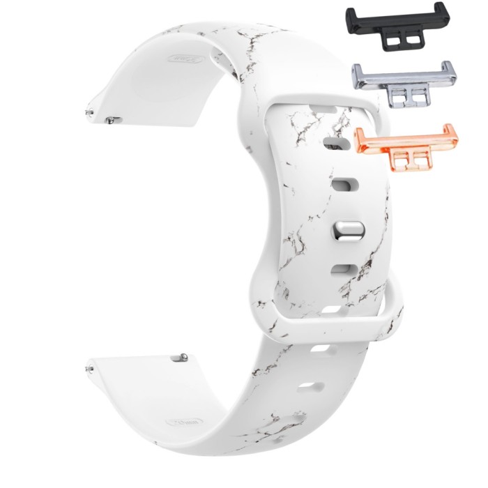 Curea silicon, compatibila Huawei Watch Fit 1, VD Very Dream&reg;, Quick Release, White Frost