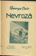 NEVROZA - George CAIR, Bucuresti 1924, coperti cartonate panzate foto