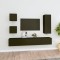 vidaXL Set dulap TV, 5 piese, negru, lemn prelucrat 3114439