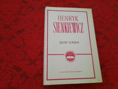 HENRYK SIENKIEWICZ - QUO VADIS CARTONATA RF18/2 foto