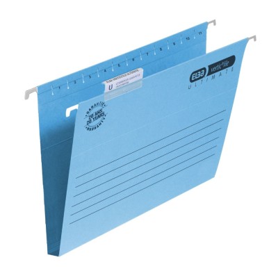 Dosar suspendabil cu burduf Elba Verticfile - albastru, 30mm, carton 330g/mp foto
