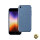 Husa MagSafe pentru Apple iPhone SE (2022) / SE (2020) / 8 OEM Silicone Mag Albastra