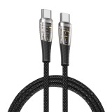 Cablu de Date Type-C la Type-C, 65W, 1m - Duzzona (A6) - Grey