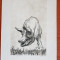 Slava Porcului, gravura, Marcel Chirnoaga, Exemplar de Autor III din V, 32x51cm