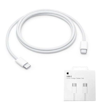 Cablu de date usb-c la usb-c, 1m, 60w, apple mqkj3zm/a, white foto