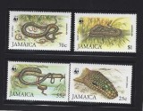 JAMAICA 1984 WWF SERPI BOA, Nestampilat