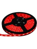 Banda led Rosie 60 leduri 5050/metru, 24V, rezistenta la apa, la rola de 5 metri Rosu, Xenon Bright