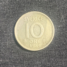 Moneda 10 ore 1954 Suedia argint