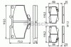 Set placute frana,frana disc TOYOTA HILUX II pick-up (LN8, RN5, LN6, YN6, YN5, LN5, RN6) (1983 - 2005) BOSCH 0 986 424 268
