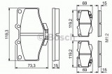 Set placute frana,frana disc TOYOTA LAND CRUISER 90 (J9) (1995 - 2016) BOSCH 0 986 424 268