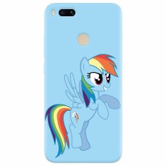 Husa silicon pentru Xiaomi Mi A1, Rainbow Dash foto