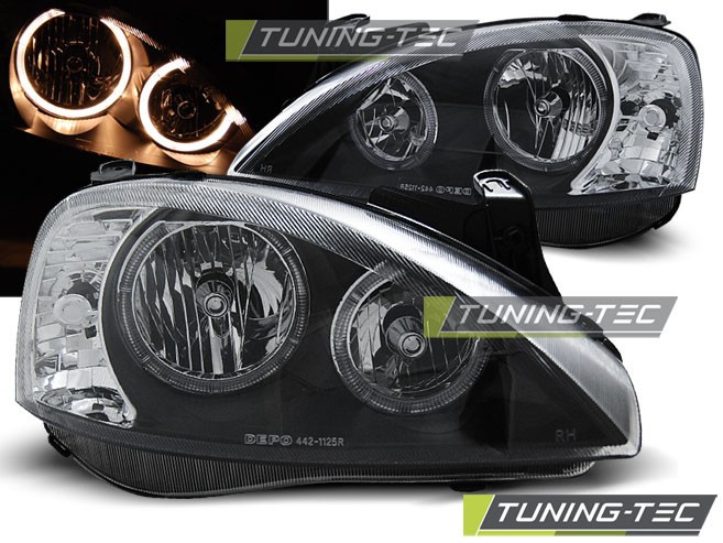 Far faruri Opel Corsa C Angel Eyes look negru NOU