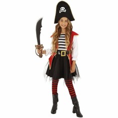 Costum de carnaval - Pirat fetita S (3-4 ani/max 104cm) PlayLearn Toys