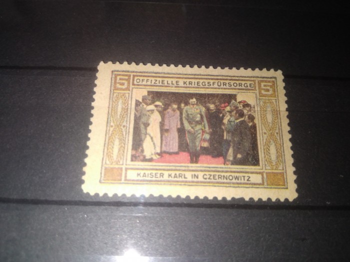 TIMBRE VINIETA KAISER KARL IN CERNAUTI