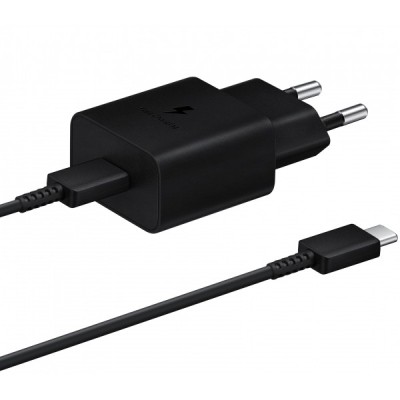 Incarcator Retea cu Cablu USB-C Samsung, 15W, 2A, 1 x USB-C, Negru EP-T1510XBEGEU foto