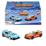 HOT WHEELS SET 2 MASINUTE METALICE PULL BACK GT-SCORCHER SI PORSCHE 911 GT3 1:43, HOT WHEELS - Vehicule