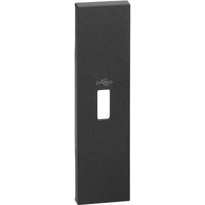 Placa priza conector USB 1M Living Now Bticino negru KG10P foto