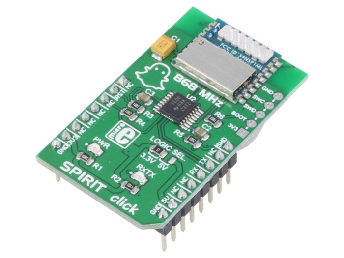 Placă prototip emițător-receptor RF UART
