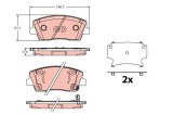 Set placute frana disc Genesis G70, G70 Shooting Brake; Kia Stinger Motor 2.2 CRDi, 2.2 CRDi Htrac, 2.2 CRDi VGT, 2.2 CRDi VGT 4WD,