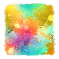 Sticker decorativ Abstract, Galben, 55 cm, 11111ST foto
