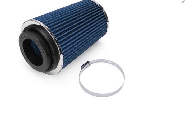 Filtru aer sport tuning universal albastru debit 88mm cu 3 adaptoare