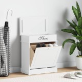 vidaXL Pantofar, alb, 50 x 28 x 58 cm, lemn de paulownia 284085