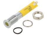 Lampă de control LED plată galbenă &Oslash;6mm IP67 APEM Q6