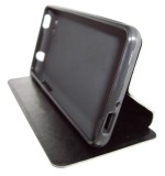 Husa tip carte cu stand neagra (cu decupaj casca) pentru Allview X1 Soul Mini