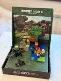 Set Cuburi Magnetice Minecraft Aventura Padure, 83 Piese, Zombie, Dragon, Paianjen, 6+ Ani