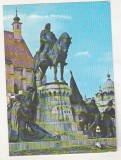 bnk cp Cluj - Statuia lui Matei Corvin - circulata - marca fixa