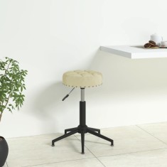 Scaun de birou pivotant, crem, catifea foto