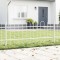 vidaXL Gard cu v&acirc;rf &icirc;n formă de arc, Alb, 13.6x0.6m, Oțel