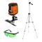 Nivela laser, verde, linie incrucisata, 15 m, cu suport, etui, ochelari, trepied 1.5 m, NEO GartenVIP DiyLine