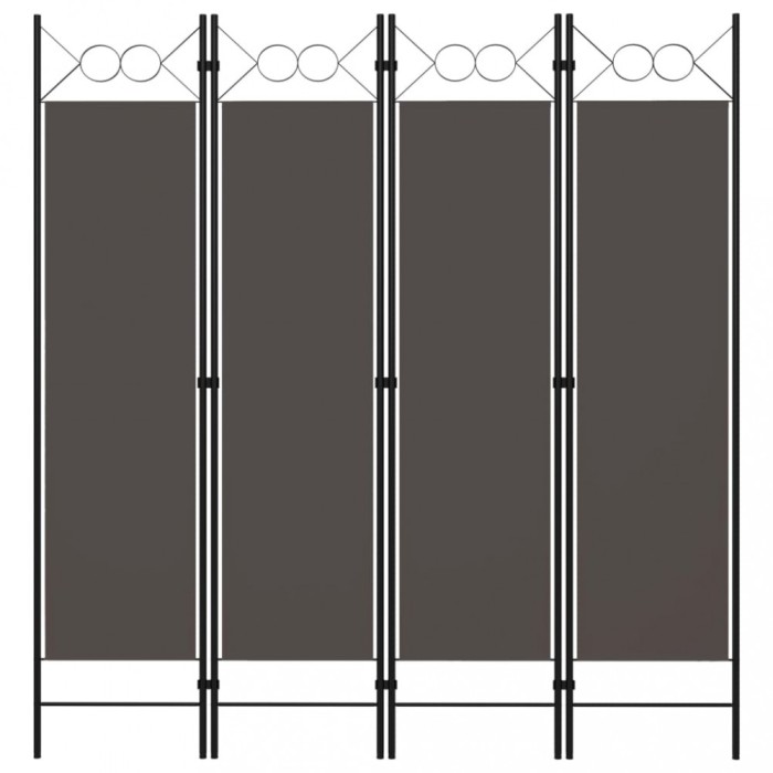 vidaXL Paravan de cameră cu 4 panouri, antracit, 160x180 cm