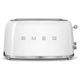 Prajitor de paine Smeg Retro TSF02WHEU, 1500 W, 4 felii, alb