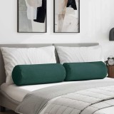 vidaXL Perne Bolster 2 pcs Verde &icirc;nchis &Oslash; 25 x 70 cm țesătură 42014316