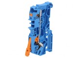 Conector Albastru de Șine 0,5-6mm2 2 Borne, Wago
