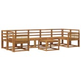 vidaXL Set de canapele de exterior 8 pcs natural Lemn Solid de Acacia 3385075