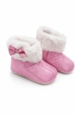 Cizmulite bebelusi roz cu blanita, interior calduros, talpa moale (Marime