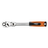 Antrenor cu clichet articulat 1/2, 285 mm, 72 dinti, NEO Tools