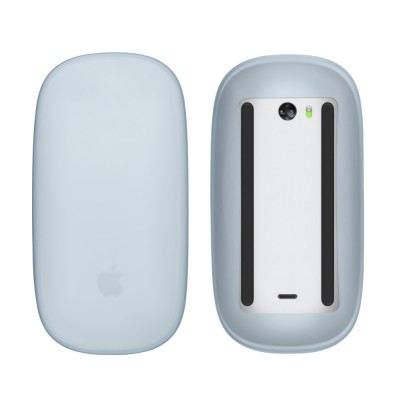 Husa mouse Kwmobile pentru Apple Magic Mouse 1/Magic Mouse 2, Albastru deschis, Silicon, KWM000020DM004C foto