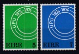 IRLANDA EIRE 1874-1974 - 100 ANI UPU SERIE MNH