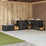 vidaXL Dulap de depozitare pentru bucătărie Negru 60 x 50 x 92 cm Oţel