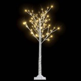 Cumpara ieftin Pom de Craciun, 128 LED-uri, alb cald, 1,2 m, salcie, int./ext.