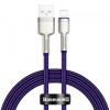 Cablu Date si Incarcare USB-A - Lightning Baseus Cafule Metal Series, 18W, 1m, Mov CALJK-A05, Apple