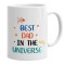 Cana alba personalizata &quot;Best father in the universe&quot;, INOVATIX&reg;. 330ml