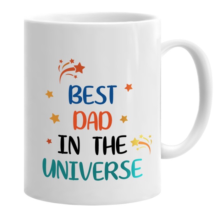 Cana alba personalizata &quot;Best father in the universe&quot;, INOVATIX&reg;. 330ml