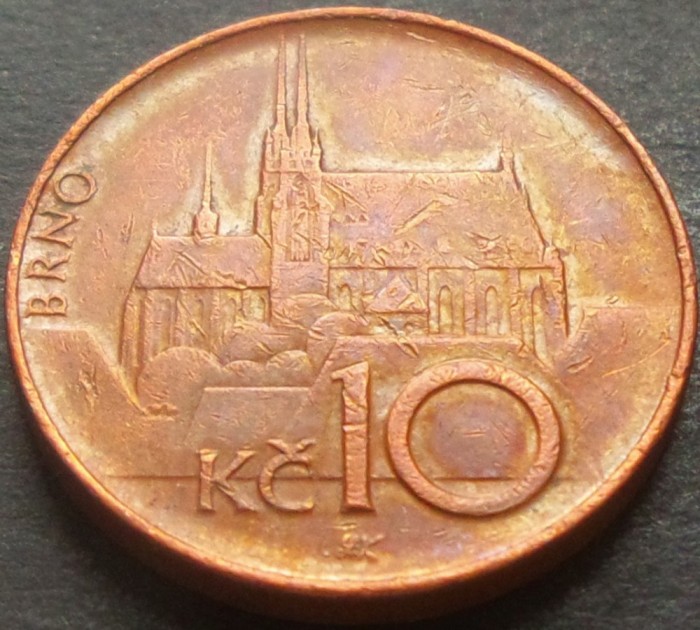 Moneda 10 COROANE - CEHIA, anul 1996 * cod 3117 A